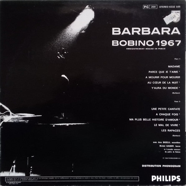 Barbara (5) : Bobino 1967 (LP, Album, RE)