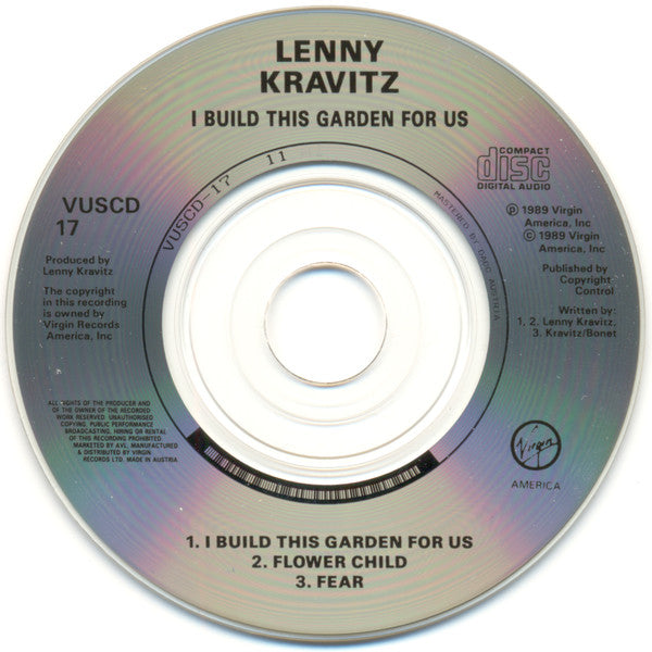 Lenny Kravitz : I Build This Garden For Us (CD, Mini)