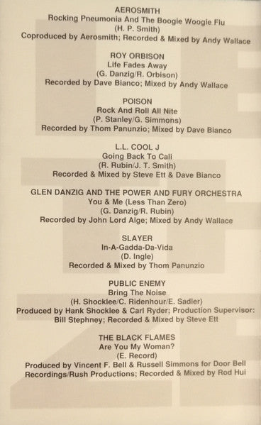 Various : Less Than Zero (Original Motion Picture Soundtrack) (Cass, Comp, RE)