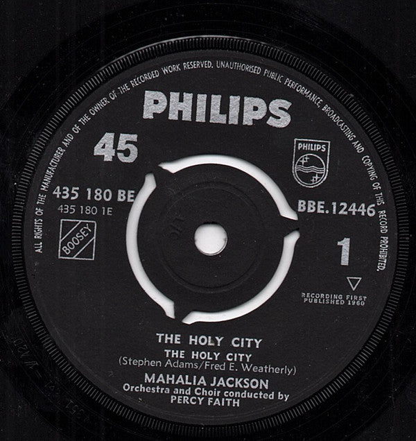 Mahalia Jackson : The Holy City (7", EP)