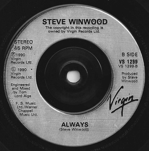 Steve Winwood : One And Only Man (7", Single)
