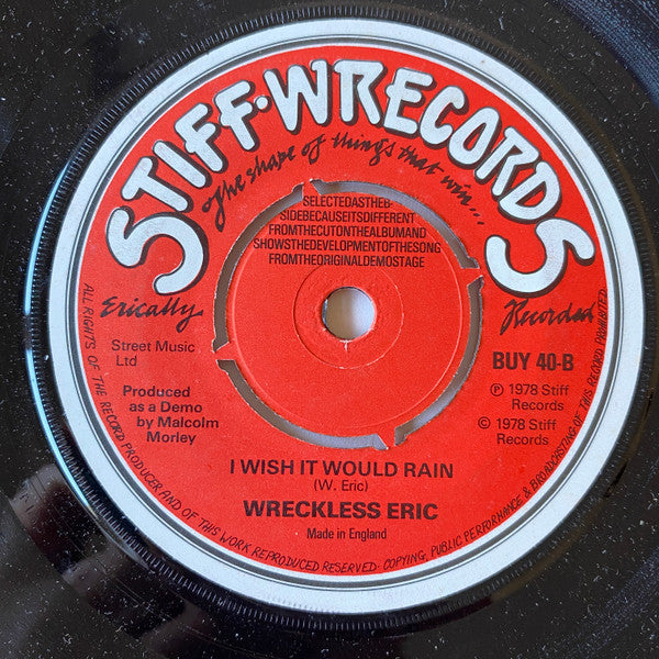 Wreckless Eric : Crying, Waiting, Hoping (7", Single)