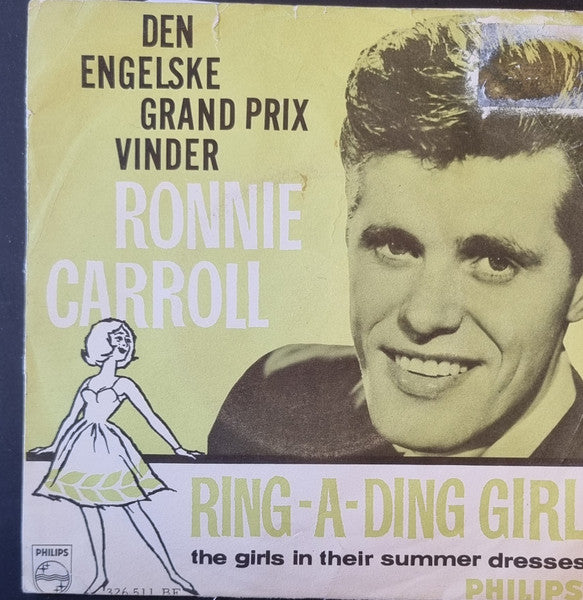 Ronnie Carroll : Ring-A-Ding Girl (7", Mono)