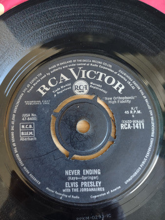 Elvis Presley With The Jordanaires : Such A Night (7", Single)