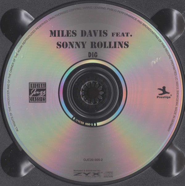 Miles Davis Featuring Sonny Rollins - Dig (CD) (Very Good Plus (VG)) - DaddyPop