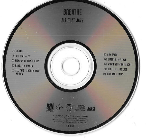 Breathe (3) : All That Jazz (CD, Album)