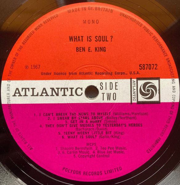 Ben E. King : What Is Soul? (LP, Album, Mono)