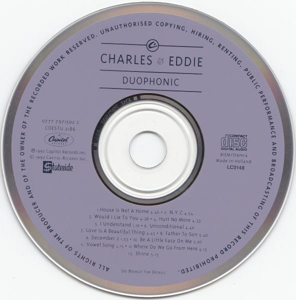 Charles & Eddie : Duophonic (CD, Album)