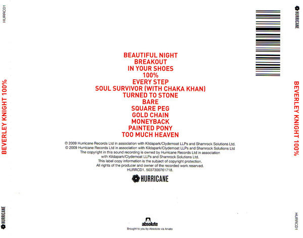 Beverley Knight : 100% (CD, Album)