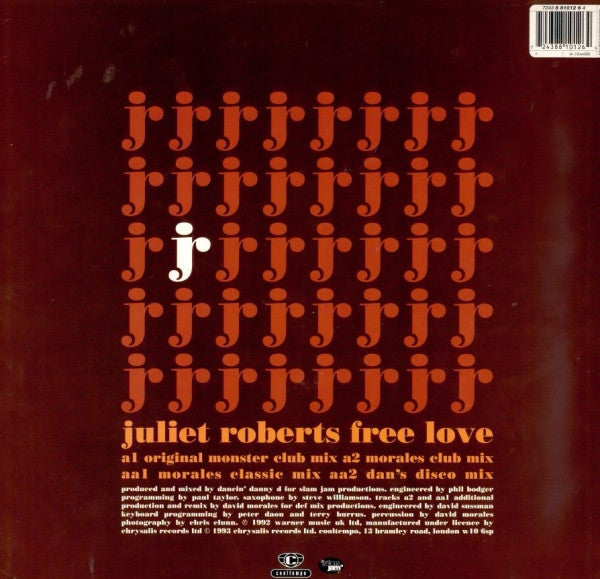 Juliet Roberts : Free Love (12", Single)