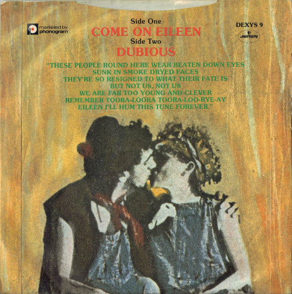 Dexys Midnight Runners & The Emerald Express : Come On Eileen (7", Single, Sil)