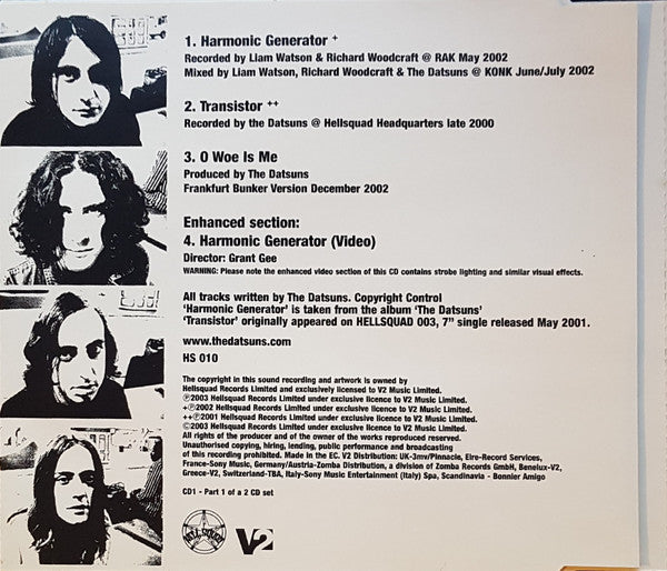 The Datsuns : Harmonic Generator (CD, Single, Enh, CD1)