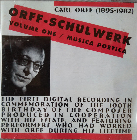Carl Orff : Orff-Schulwerk Volume One / Musica Poetica (CD, Album)