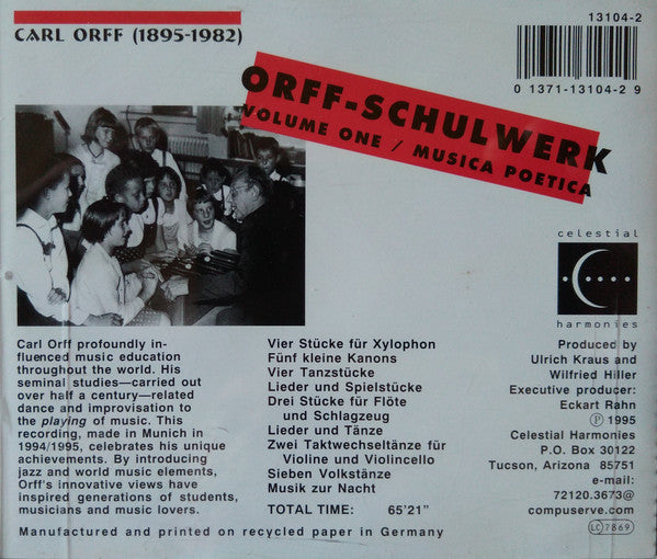 Carl Orff : Orff-Schulwerk Volume One / Musica Poetica (CD, Album)