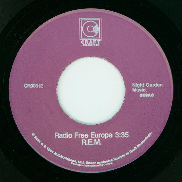 R.E.M. : Radio Free Europe (7", Single, RE)