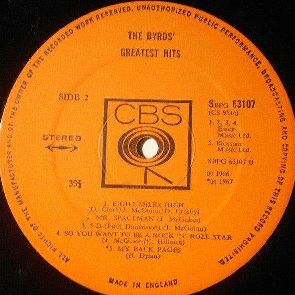 The Byrds : Greatest Hits (LP, Comp)