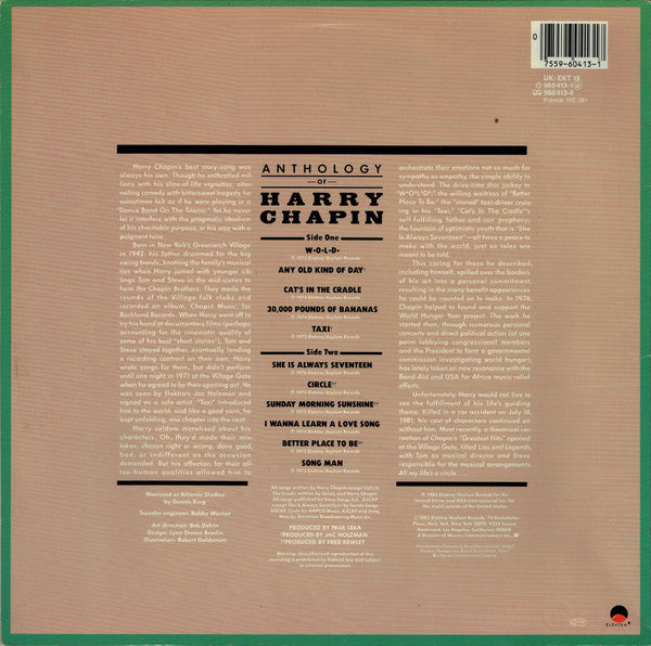 Harry Chapin : Anthology Of Harry Chapin (LP, Comp)