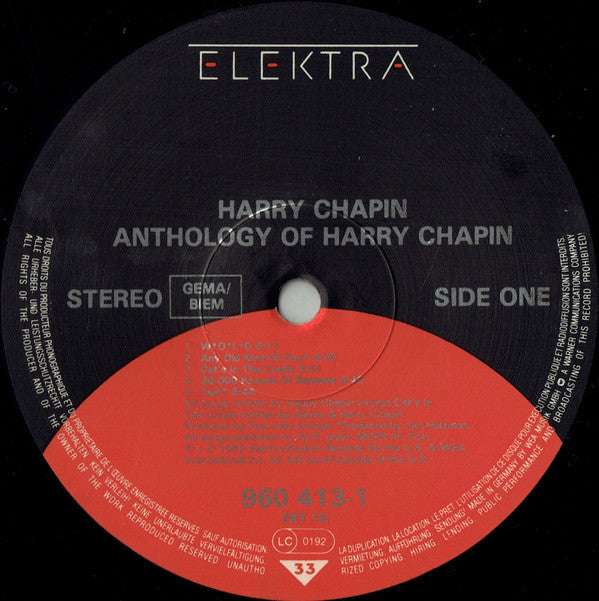 Harry Chapin : Anthology Of Harry Chapin (LP, Comp)