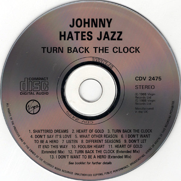 Johnny Hates Jazz : Turn Back The Clock (CD, Album, Nim)