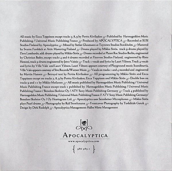 Apocalyptica : Apocalyptica (CD, Album)