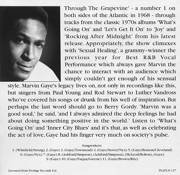 Marvin Gaye : Ain't Nothing Like The Real Thing (The Greatest Hits In Concert) (CD, Album)