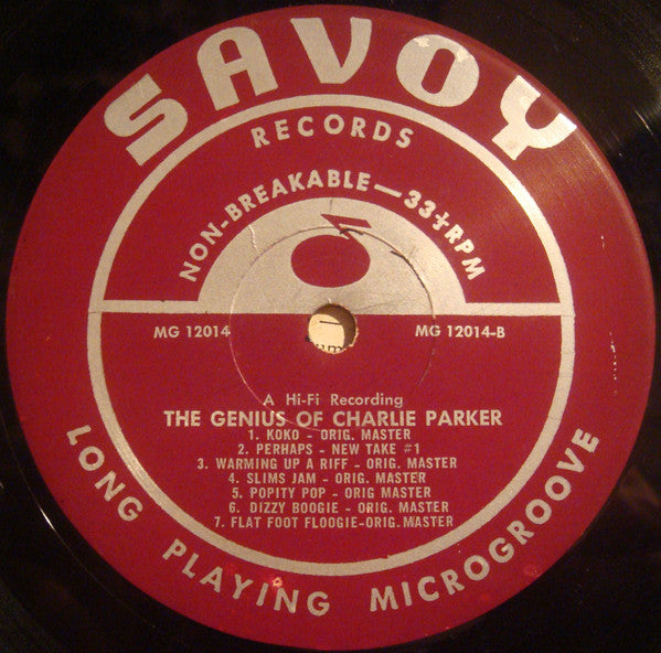 Charlie Parker : The Genius Of Charlie Parker (LP, Comp, Mono, RE)