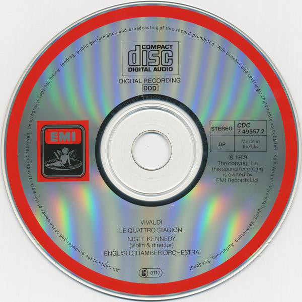 Antonio Vivaldi - Nigel Kennedy, English Chamber Orchestra - The Four Seasons Le Quattro Stagioni Die Vier Jahreszeiten Les Quatre Saisons (CD) (Very Good Plus (VG)) - DaddyPop