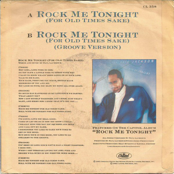 Freddie Jackson : Rock Me Tonight (For Old Times Sake) (7", Single, RE, Pap)