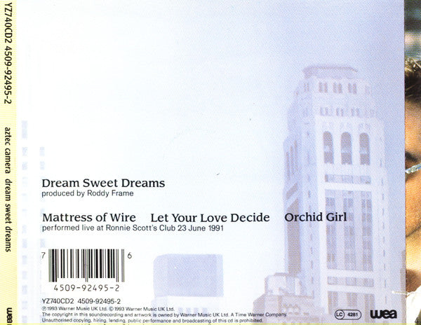 Aztec Camera : Dream Sweet Dreams (CD, Single)