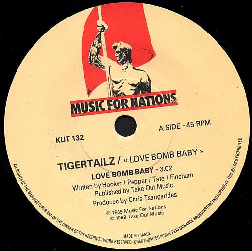 Tigertailz : Love Bomb Baby (7", Single)