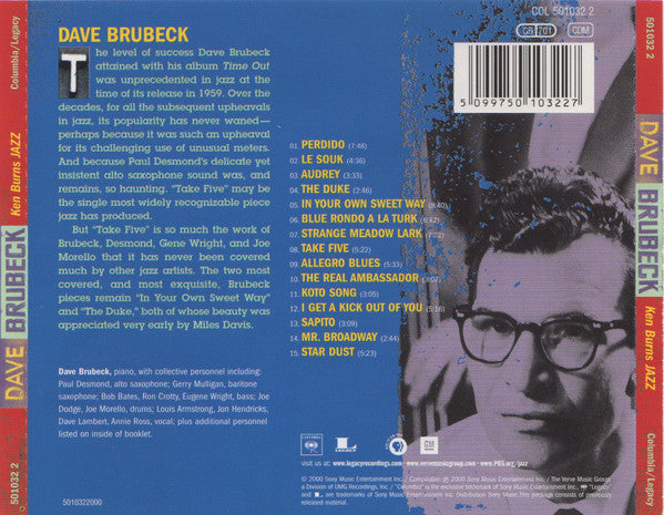 Dave Brubeck : Ken Burns Jazz (The Definitive Dave Brubeck) (CD, Comp)