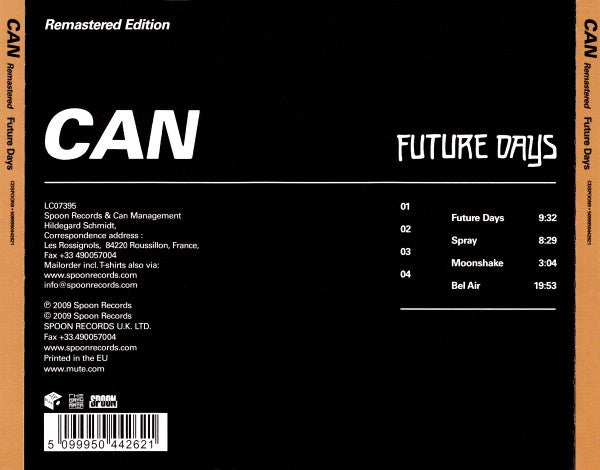 Can : Future Days (CD, Album, RE, RM)