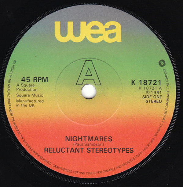 Reluctant Stereotypes : Nightmares (7", Single)