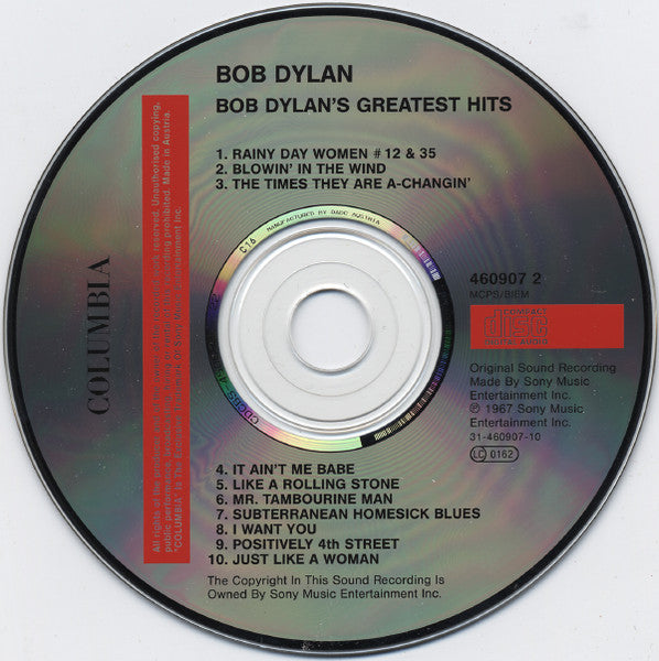 Bob Dylan : Bob Dylan's Greatest Hits (CD, Comp, RE, RP)