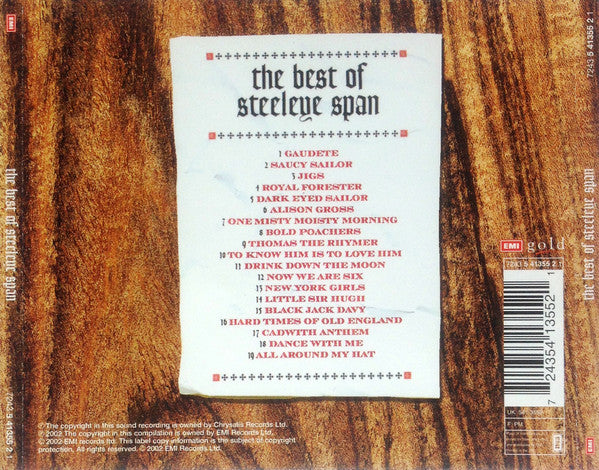 Steeleye Span : The Best Of Steeleye Span (CD, Comp)