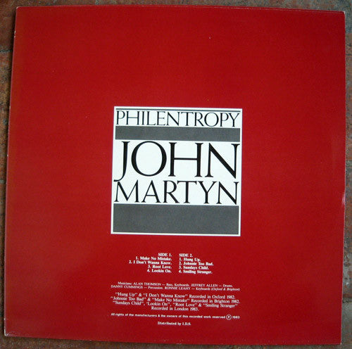 John Martyn - Philentropy (LP) (Near Mint (NM Or M-)) - DaddyPop