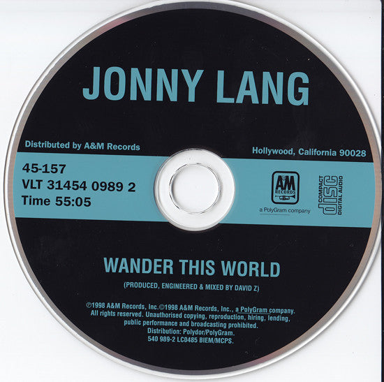 Jonny Lang : Wander This World (CD, Album)