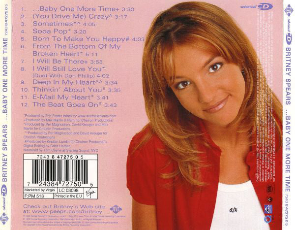 Britney Spears : ...Baby One More Time (CD, Album, Enh, EMI)