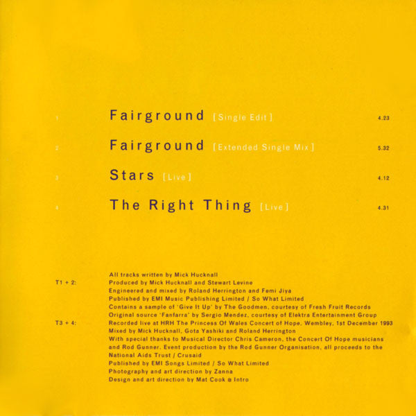 Simply Red : Fairground (CD, Single, May)