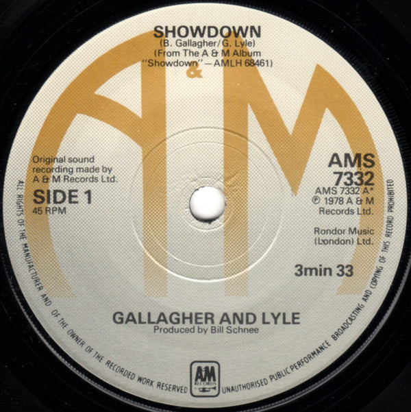 Gallagher & Lyle : Showdown (7")