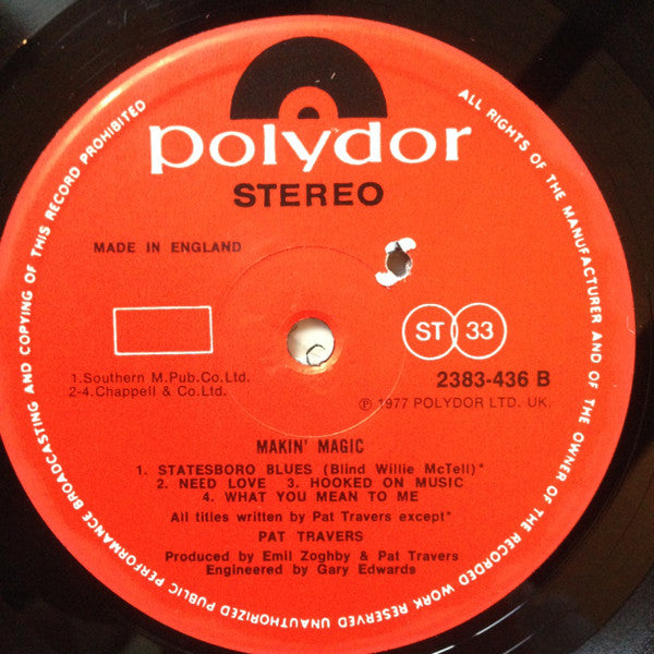 Pat Travers : Makin' Magic (LP, Album)