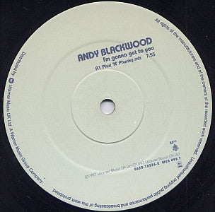 Andy Blackwood : I'm Gonna Get To You (12")