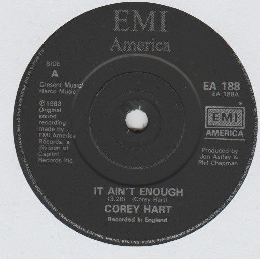 Corey Hart : It Ain't Enough (7")