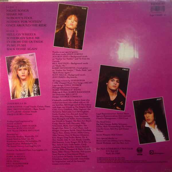 Cinderella (3) : Night Songs (LP, Album)