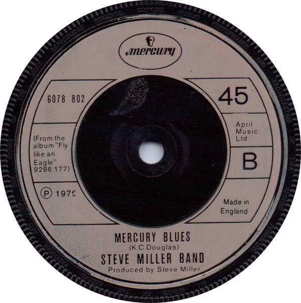 Steve Miller Band : Fly Like An Eagle (7", Single, tan)