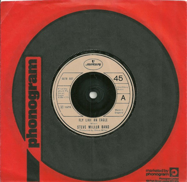 Steve Miller Band : Fly Like An Eagle (7", Single, tan)