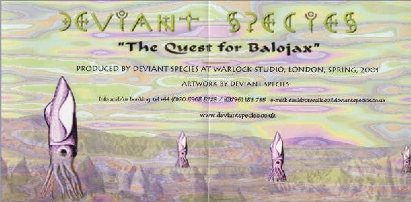 Deviant Species : The Quest For Balojax (CD, Album)