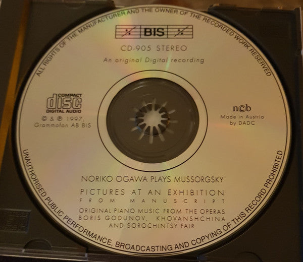 Noriko Ogawa Plays Modest Mussorgsky : Noriko Ogawa Plays Mussorgsky (CD, Album)