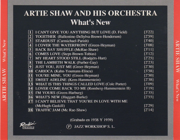 Artie Shaw And His Orchestra : What's New (CD, Comp)