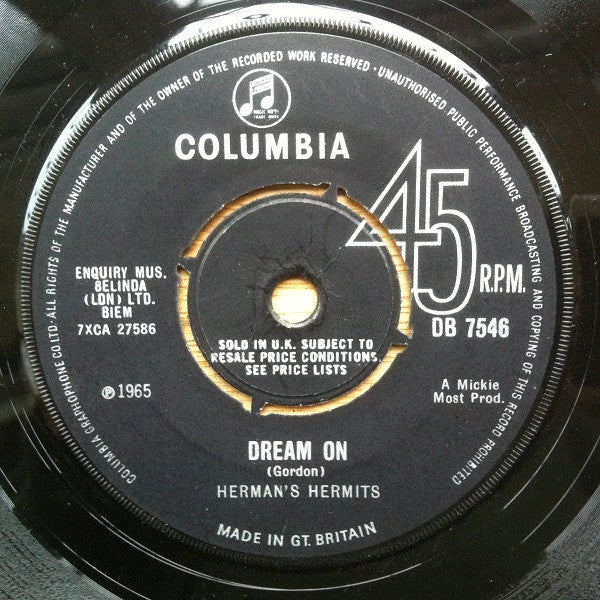 Herman's Hermits : Wonderful World (7", Single, var)